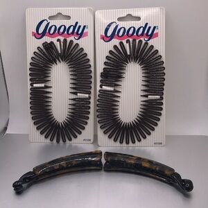 Goody Hair Clips Set in Black and Brown